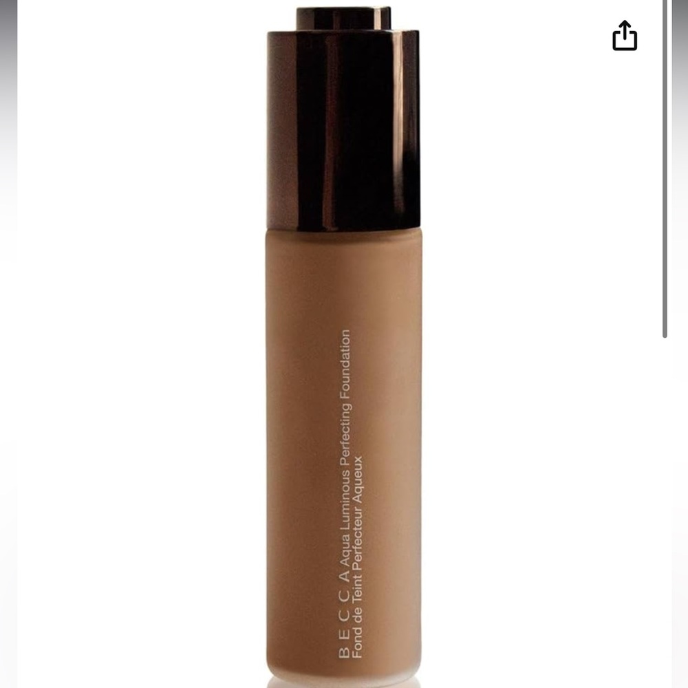 NIB BECCA Aqua Luminous Perfecting Foundation- Dark Golden, 1 Ounce